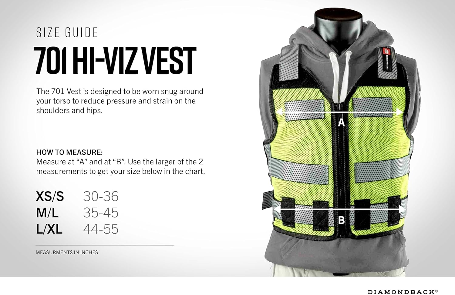 Diamondback Hi-Viz 701 Tool Vest - Safety Tool Vest for Carpenters, Roofers & Electricians image number 1