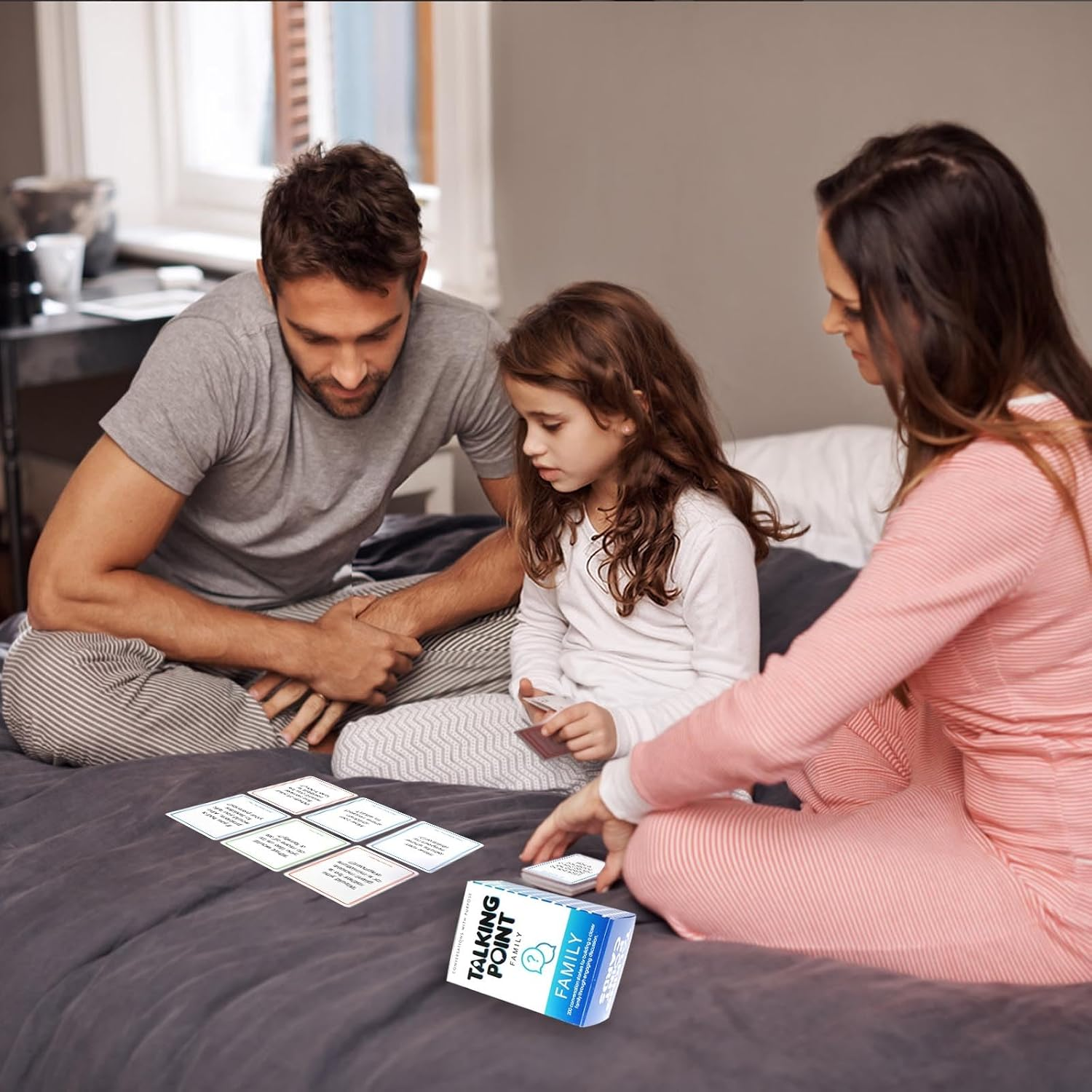 200 Conversation Cards for Family, Expert Written Questions to Help Children Put down Phones,Fun Talking Point Cards for Car Rides&Dinners,Deepen Relationships with Meaningful Talks,Great Family Games image number 1