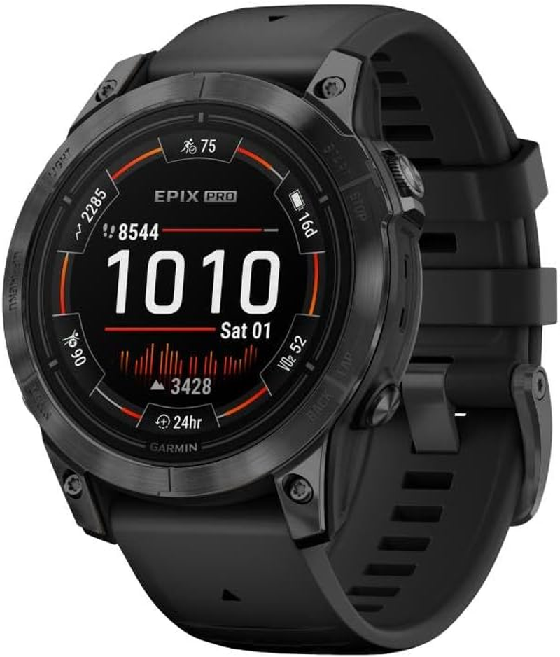 Garmin Epix Pro (Gen 2) 47Mm - Slate Gray with Black Silicone Band
