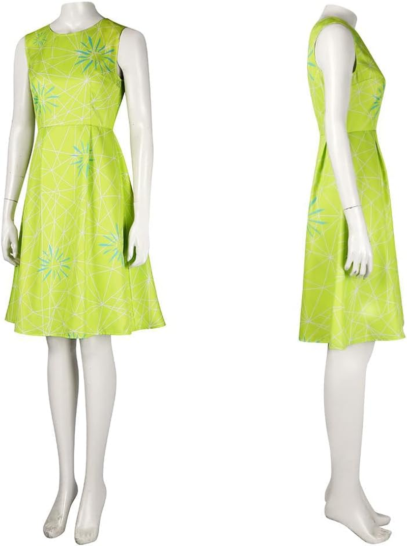 Joy Costume Dress Adult Yellow Dress Emotions Cosplay Cartoon Movie Halloween Outfit Women image number 5