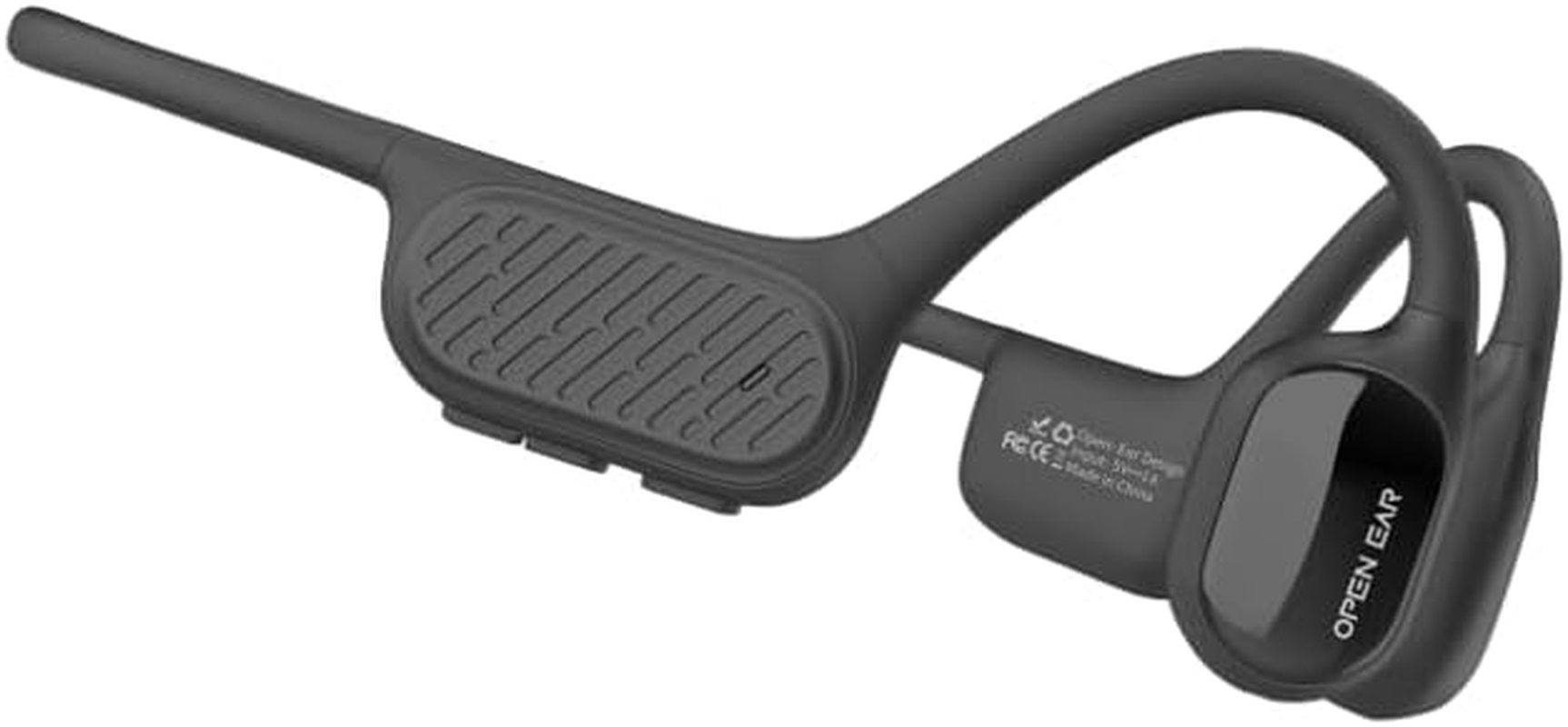 AIRBONE Open Ear F1 - Wireless Bone Conduction Sports Headphones with IP68 Waterproof Design, Built-In 32Gb Storage & Bluetooth 5.3, Ideal for Secure Listening While Swimming and Sports - All Black