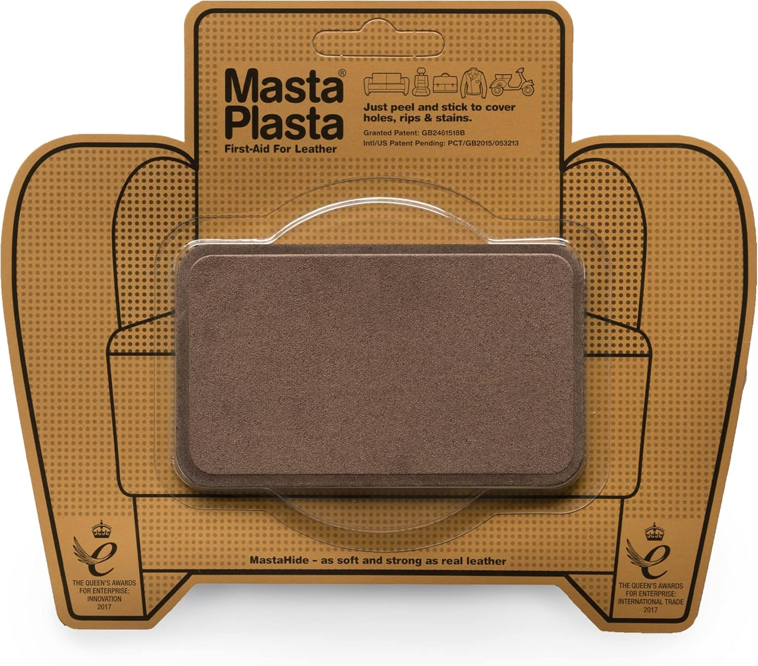 Brown Mastaplasta Self-Adhesive Premium Suede Repair Patches. Choose Size/Design. First-Aid for Sofas, Car Seats, Handbags, Jackets