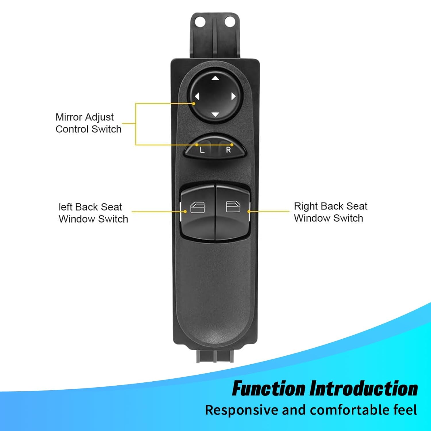 Power Window Switch for Mercedes-Benz Sprinter W906 2006-2017 Master Control A9065451213 Easy Plug and Play Durable Smooth Operation Fits Dodge Sprinter 2500 3500 Left Driver Side image number 2