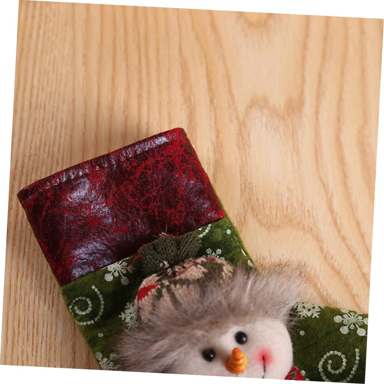 6Pcs Christmas Tree Decorations 3D Santa Claus Elk Snowman Snowflake Gift Stockings Candy Socks Holders Hanging Ornament Party Bags Random Style image number 5