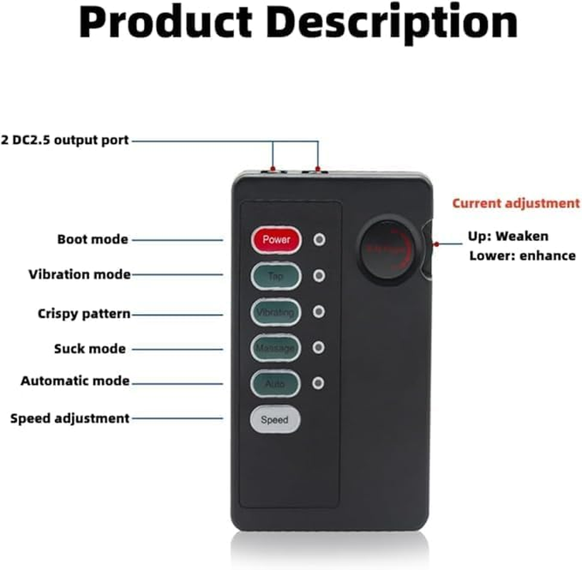 Electric Shock Nipple Clip Chain Adjustable BDSM Nipple Clamps Nipple Toy Nipple Clamps, Sex Toy Nipple for Adult Women Sex Toys （Requires Two AAA Batteries Installed） image number 4