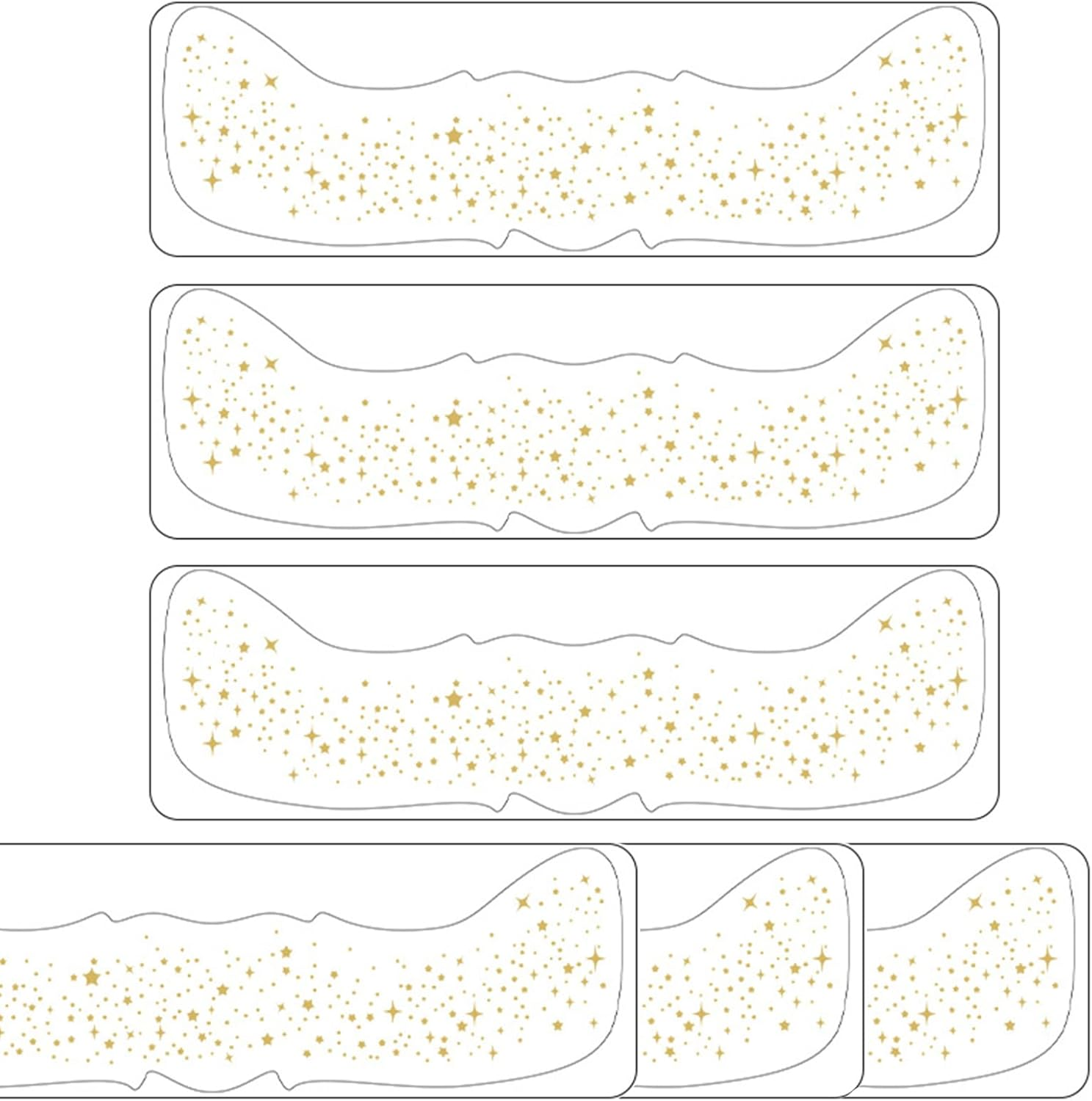 6 PCS Glitter Freckles Face Tattoo Stickers &ndash; Sparkle Freckles Makeup Patches, Face Glitter Glow up Temporary Tattoos for Cheek, Body &ndash; Shimmery Cosmetic Decals for Festival, Party (Golden-02)