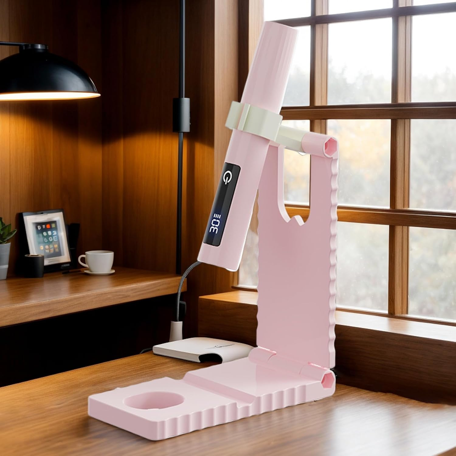 Small UV Light for Nails | USB Charging Fingernail Drying Tool - LCD Display Nail Light with 2 Timing Modes for Manicure Pedicure Studio Salon Road Trip Camping Airplane image number 4