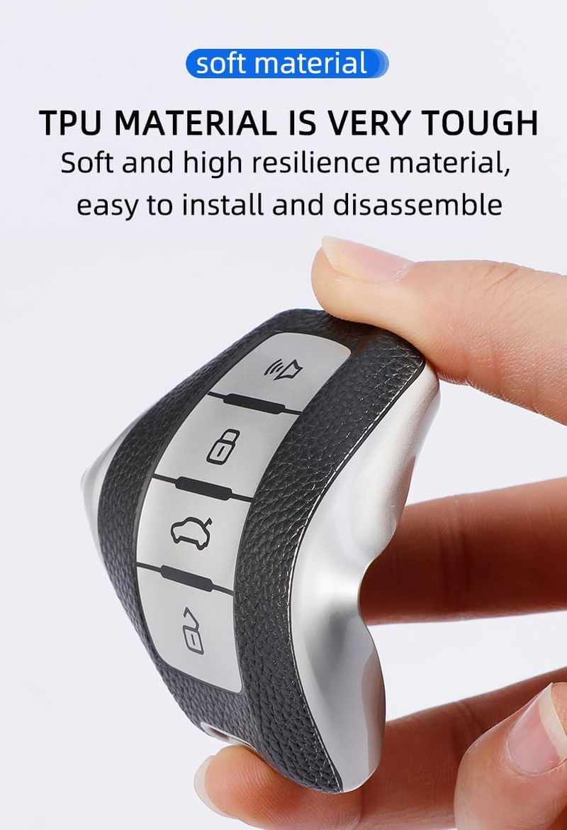 Ontto Car Key Fob Cover Keyring Fit for Great Wall Haval Hover H1 H4 H6 H7 H9 F5 F7 H2S GMW Coupe Key Case TPU Smart Key Shell Holder Bag Keychain Protector Decorative Accessories