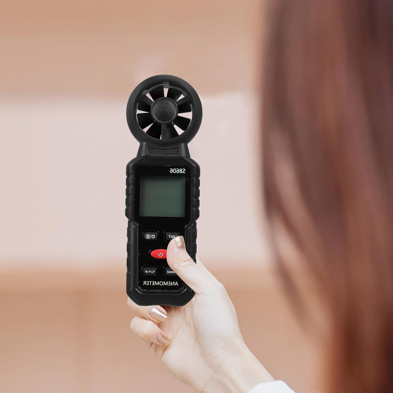 TEHAUX High-Precision Handheld Digital Anemometer Wind Speed for Outdoor Use Construction Versatile Air Velocity and Wind Measurement Tool image number 1