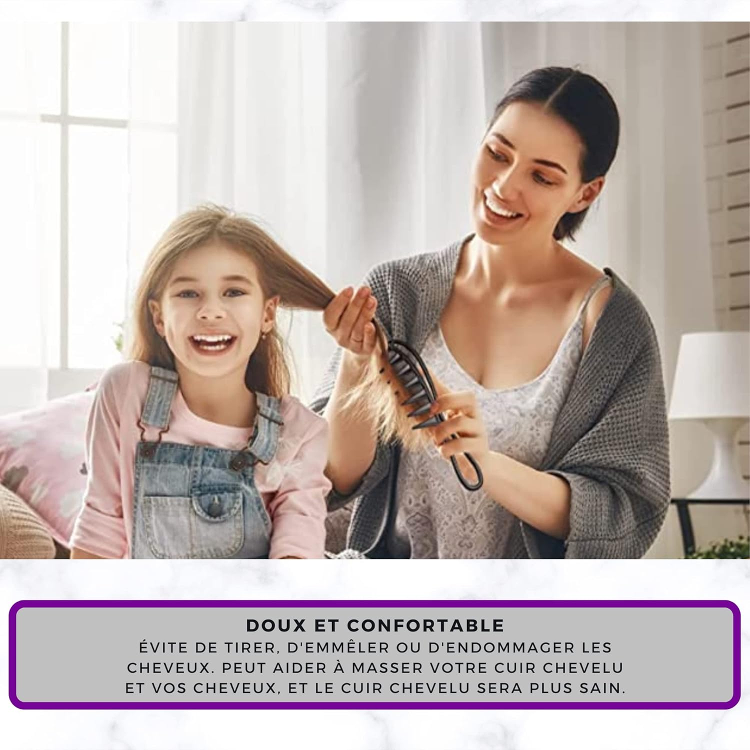 Wide Tooth Hair Comb for Detangling Curly, Smooth, Curly, Afro, Beard Antistatic, Heat Resistant Professional Hairstyling, Brush for Men, Women or Children (Pink) image number 1