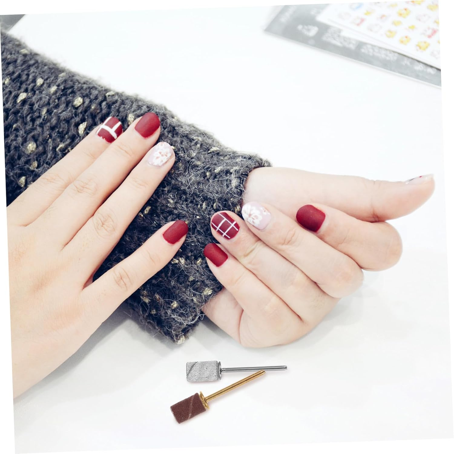 DONFAMDS Nail Sanding Bands for Manicure Kit Nail Drill Machine Art Polishing Tools image number 4