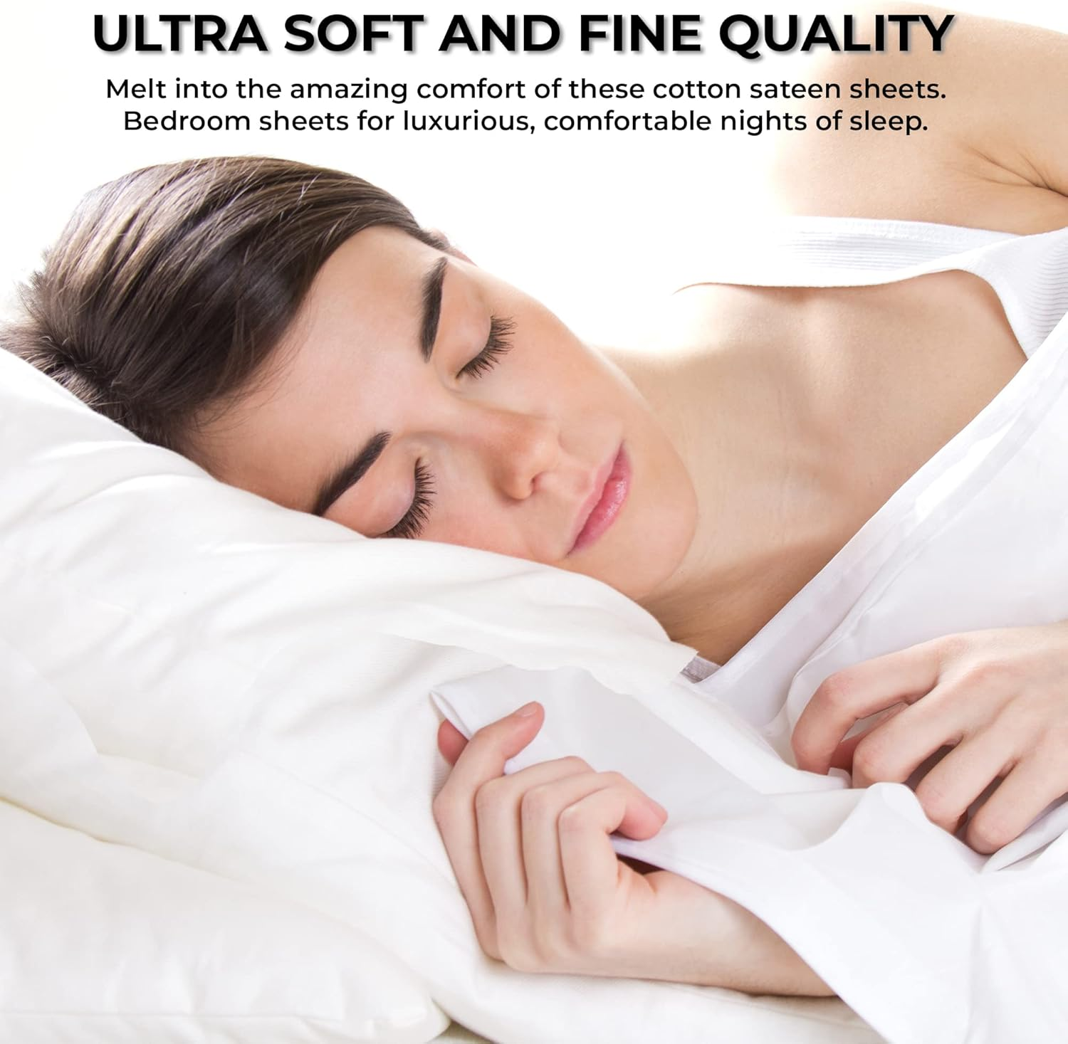 Tribeca Living 600 Thread Count Egyptian Cotton Sateen Extra Deep Pocket Sheet Set, California King, Chocolate image number 6