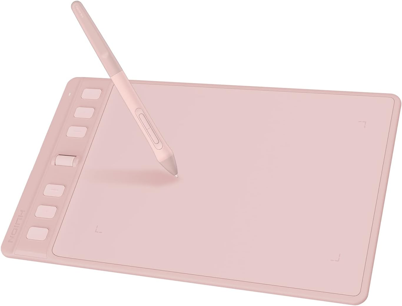 HUION Inspiroy 2 Small Drawing Tablet with Scroll Wheel 6 Customized Keys Battery-Free Stylus for Digital Art, Design, Photo Editing, 6X4 Graphics Tablet Works with Mac, PC & Moible, Pink image number 1