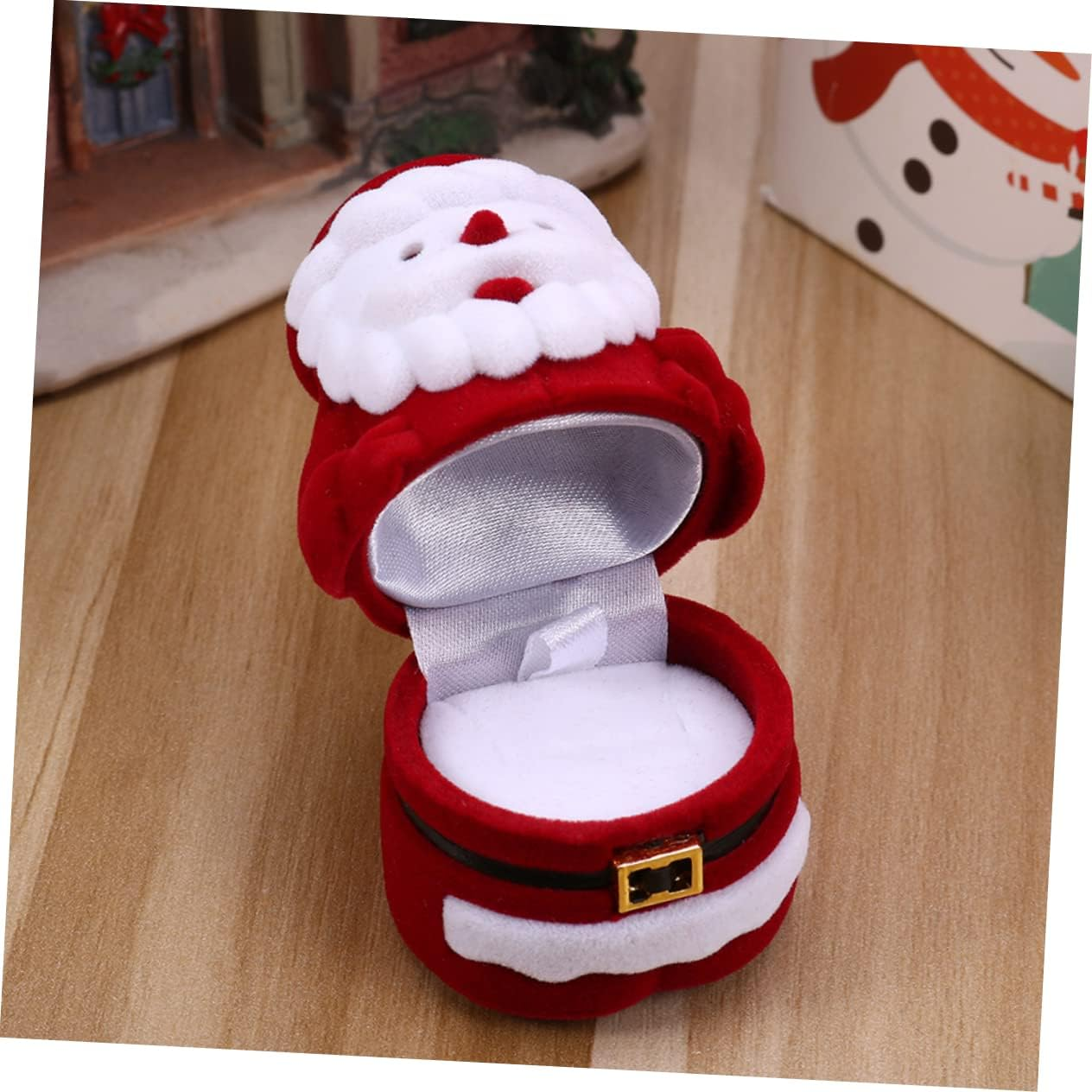 Ifundom 8Pcs Santa Storage Box for Earrings Ring Necklace Adorable Christmas Box Classic Traditional Design for Jewelry Case image number 5