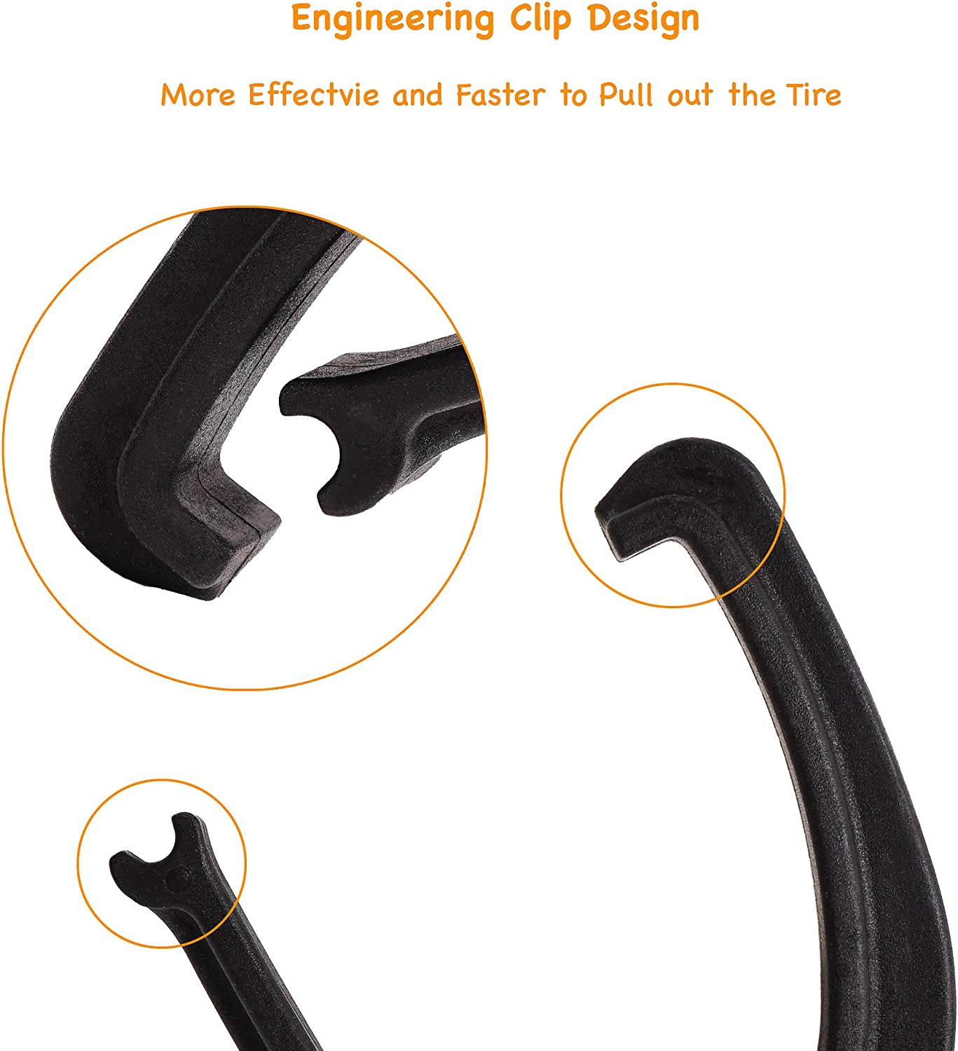 BIKEHAND Bike Bicycle Tire Lever Cycling Repair Tool Spoon - Install Difficult Wire Bead and Stubborn Tires - Tire Bead Jack Changing Mounting Seating Tools image number 2