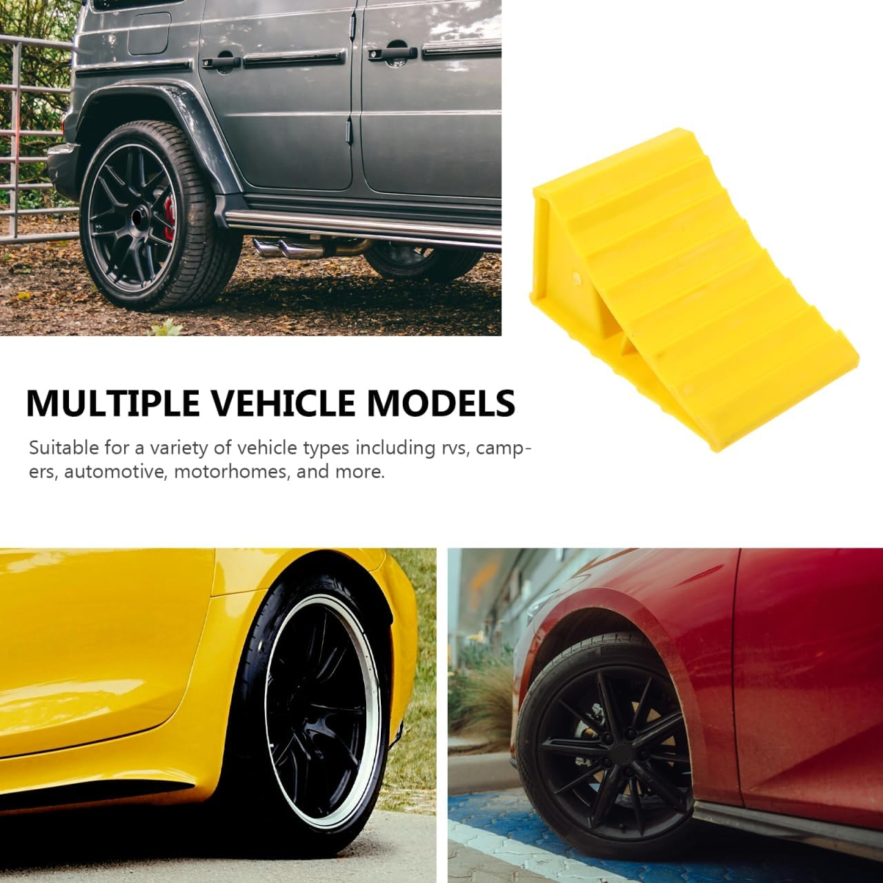 Cabilock Wheel Chocks 2 Pack with Handle Heavy Duty Tire Blocks for Rvs Campers Motorhomes Travel Trailers Tire Protection image number 6