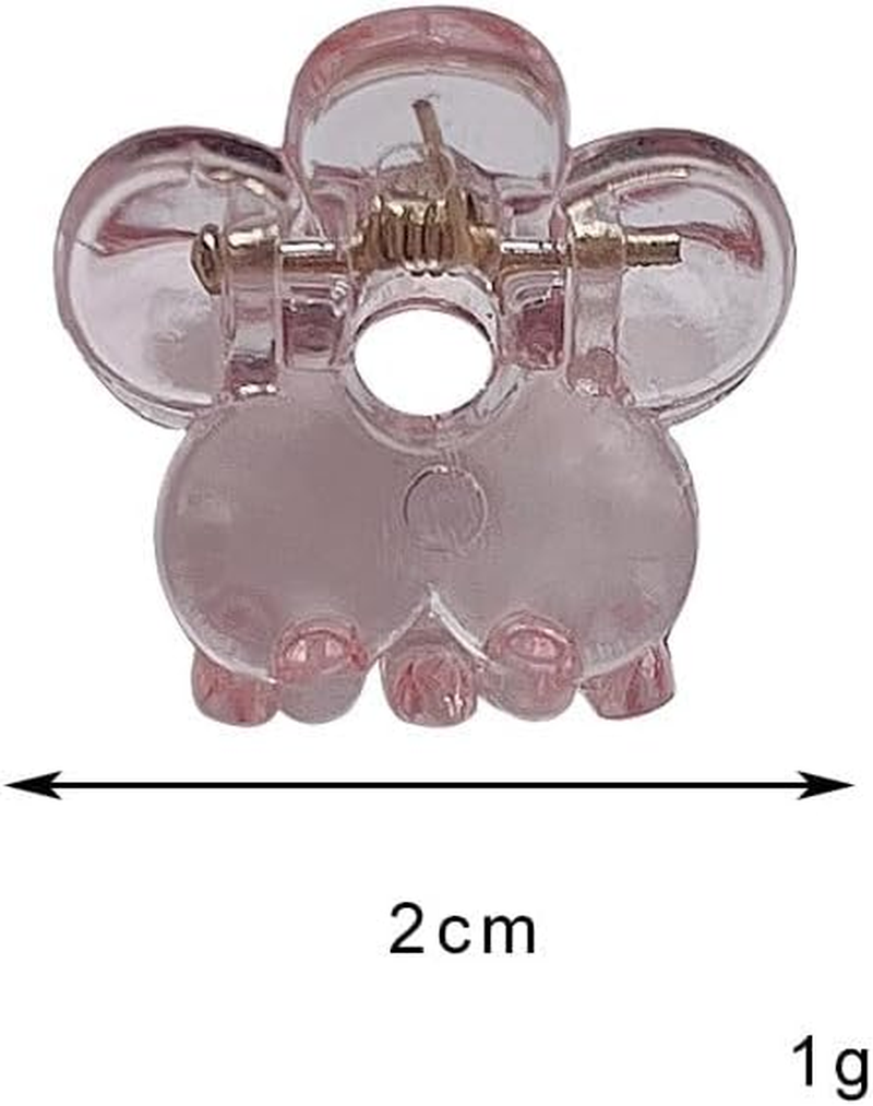 Pack of 30 Small Flower Hair Clips, 2 Cm Claw Clips, Hair Clips, Non-Slip Handle, Mini Accessories, Cute Flowers Hair Clip, Hair Accessories for Women, DIY Hair Styling, Light Blue image number 2