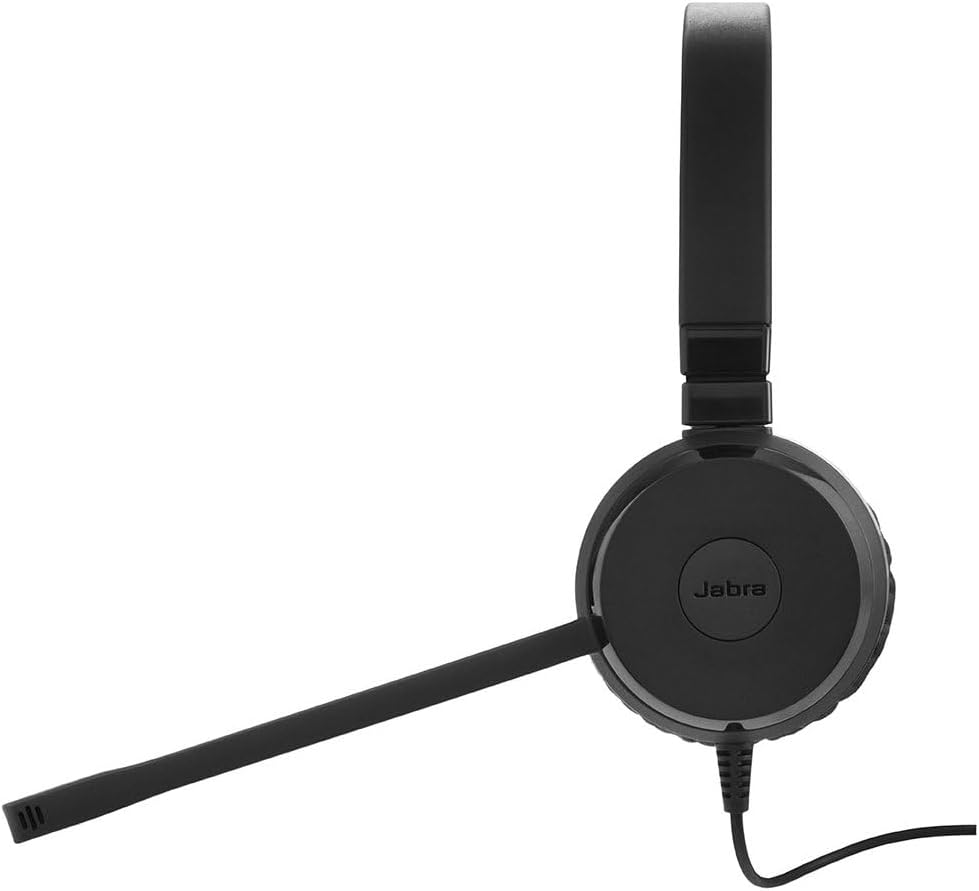 Jabra Evolve 20 SE Wired Headset - Advanced ANC in Microphone - Passive Noise Cancelling - Rich, Immersive Sound - UC Certified on Ear Wired Office Headphones with Mic - Latest USB C & a - PC & Mac image number 2