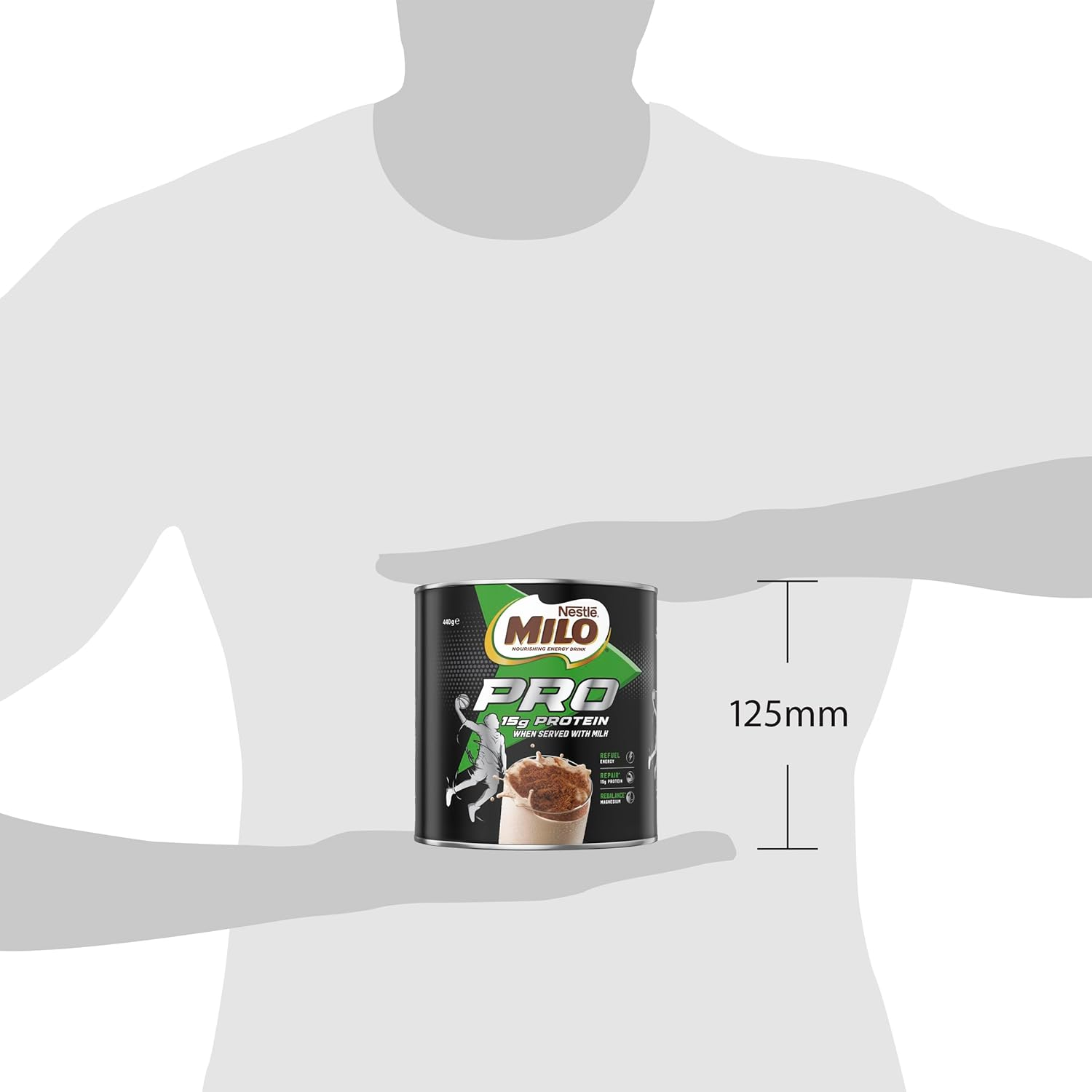 Milo Pro Protein Chocolate Malt Powder Hot or Cold Drink 440 G image number 4