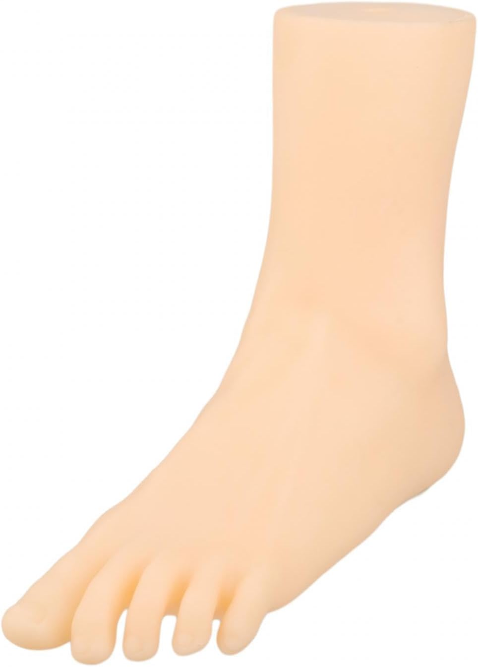 Eigell Foot Model, Women Mannequin Foot Display, Simulation Ankle Bracelet Shoes Sock Display for Shoes Socks Toe Rings Chains, Right Style A