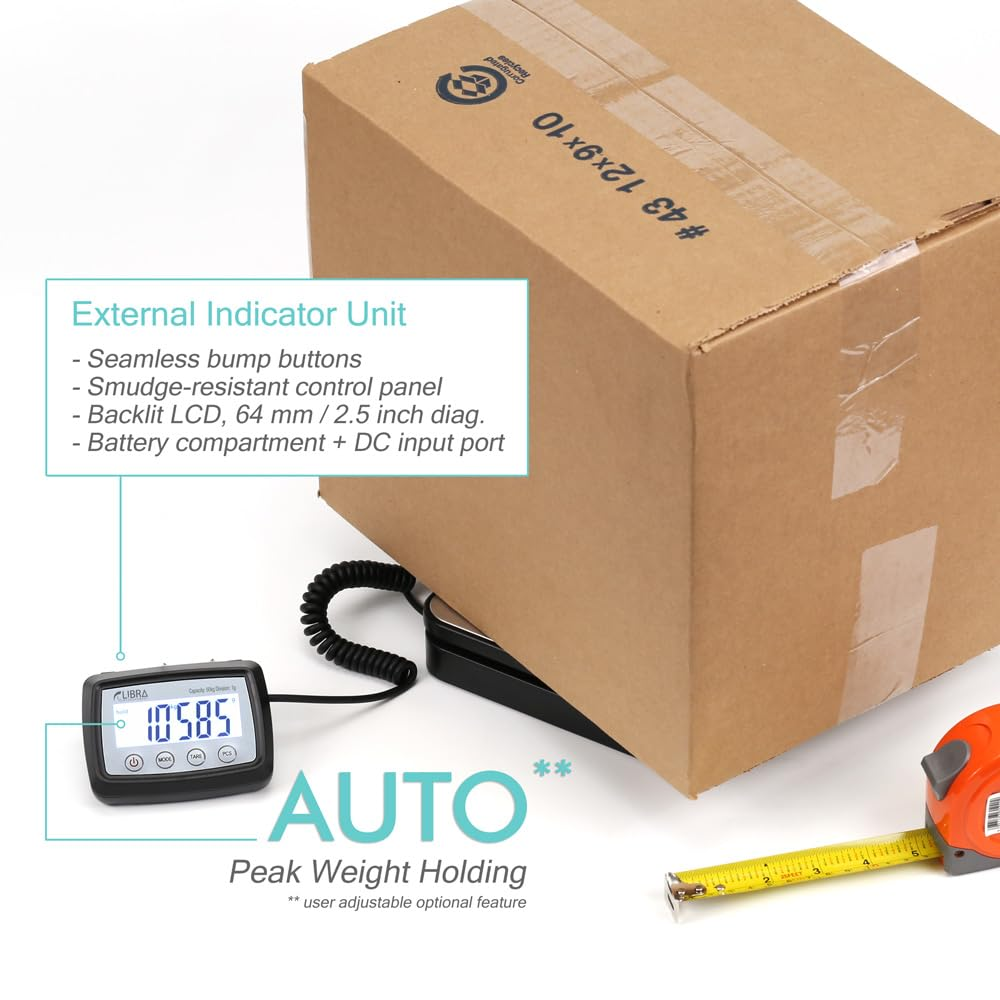 110 Lb (50 Kg) Digital Postal Scale, Stainless Steel Pan, Backlit Display, Piece Counting, Multiple Units, Capacity: Max 50 Kg (110 Lb), Min 5 G (0.2 Oz), Division 1 G / 0.1 Oz image number 4