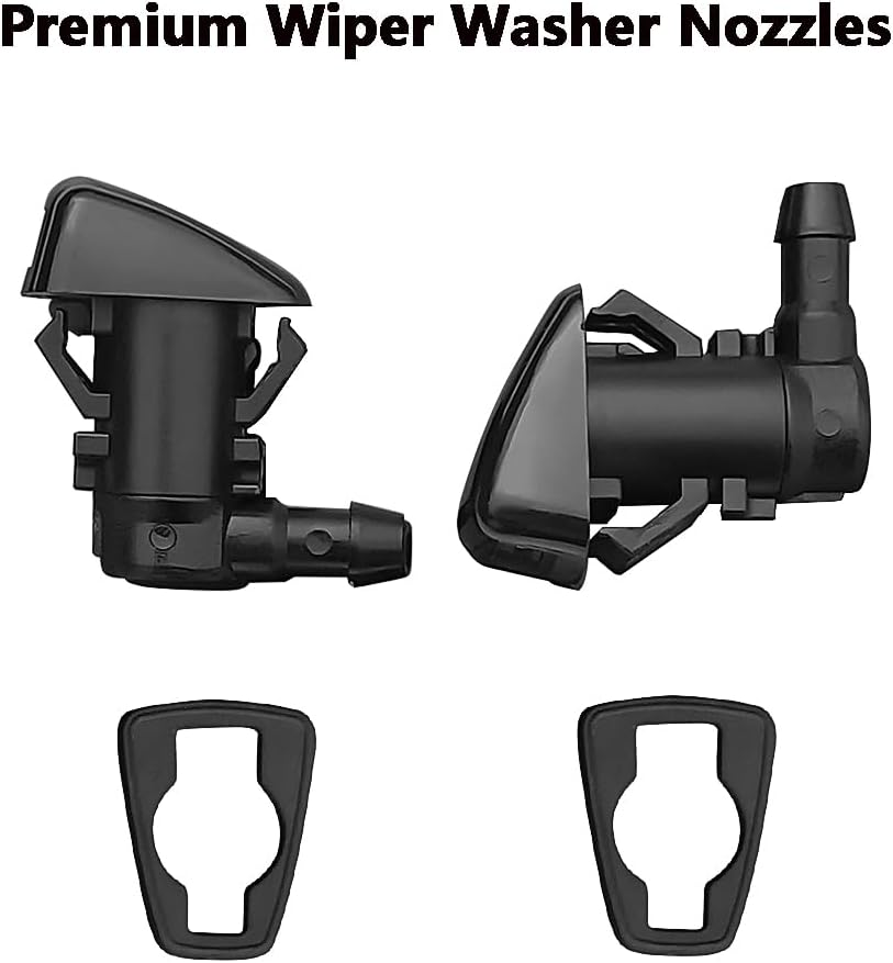 58112 Premium Wiper Washer Nozzles Fit for Jeep Grand Cherokee 05-2021 | Mitsubishi Galant 09-2012, Windshield Washer Fluid Jet Nozzle | Easy to Install | 2 Pack, Ref 55372143AB, 8265A127, 8265A128 image number 4