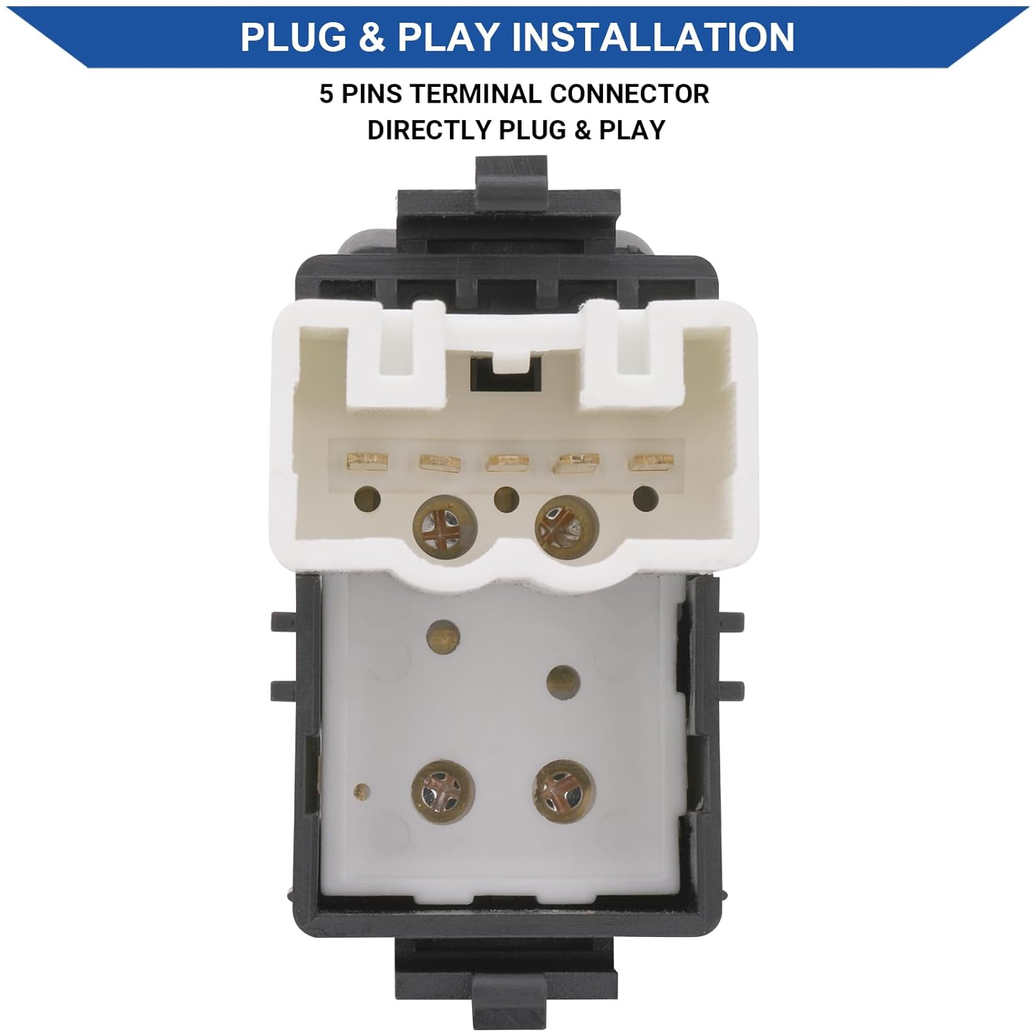 Obaee Power Window Switch Button Front Rear Passenger Side Compatible with Toyota Tundra Sienna Solara Matrix Corolla 4Runner RAV4 Tacoma 1993-2011, Scion Xa Xb Tc, Geo Prizm Replace OE 84810-12080 image number 1