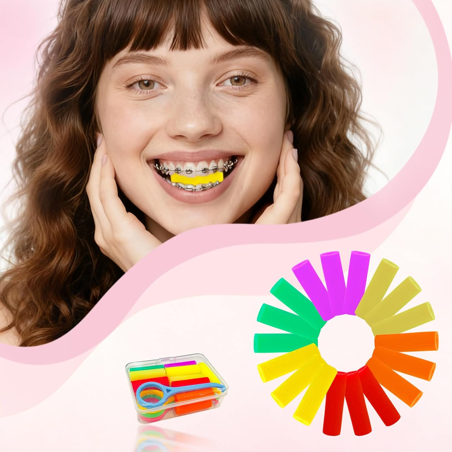 23 Orthodontic Chewies Kit,18 Flavored Chewies + 4 Aligner Removers + 1 Storage Case - Essential Dental Kits, Multiple Flavors image number 1