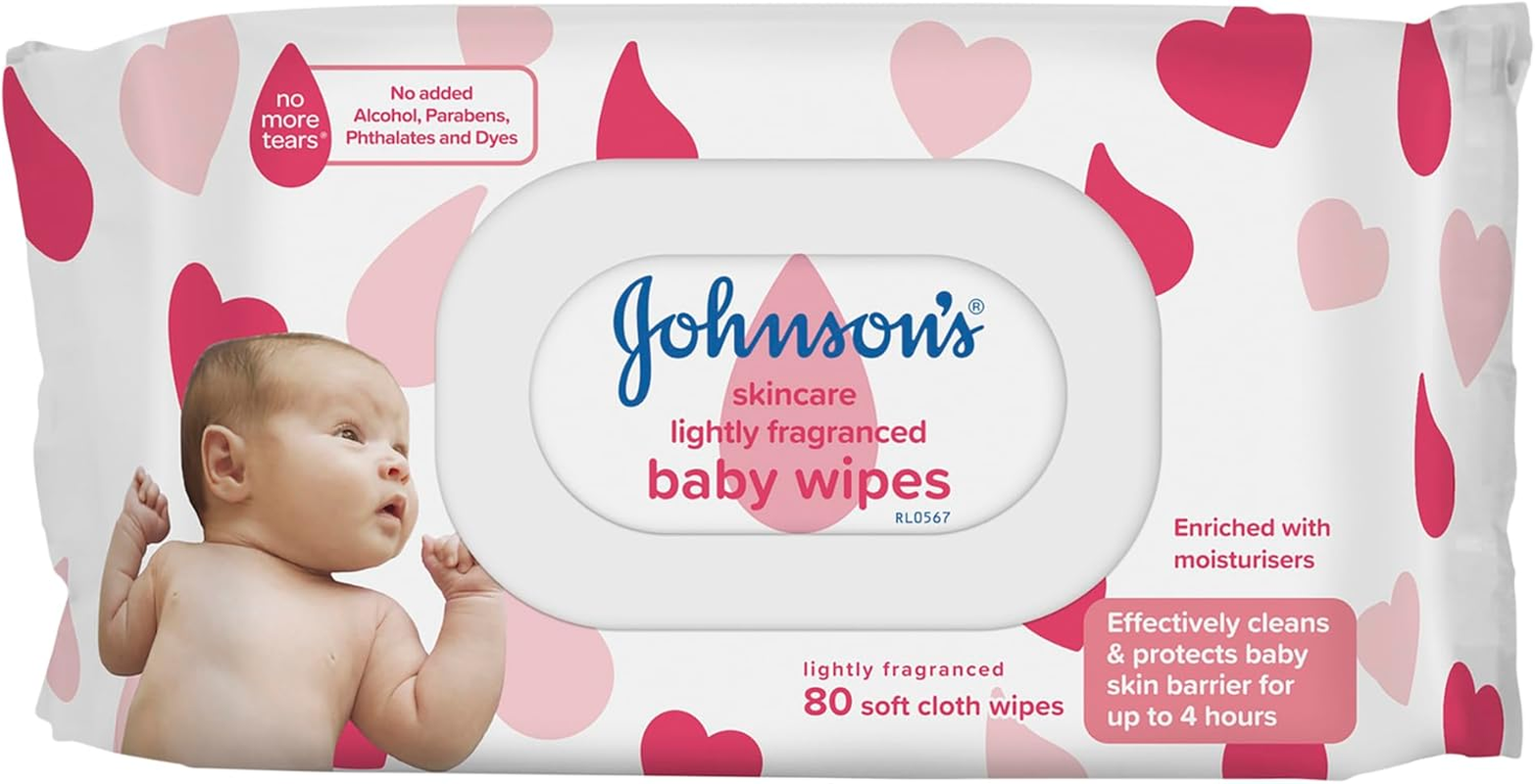 Johnson'S Baby Lightly Fragranced Baby Wipes 960 Pack (80 X 12S) VALUE PACK | Enriched with Moisturisers | Hydrates, Nourishes & Protects Baby Skin Barrier image number 3