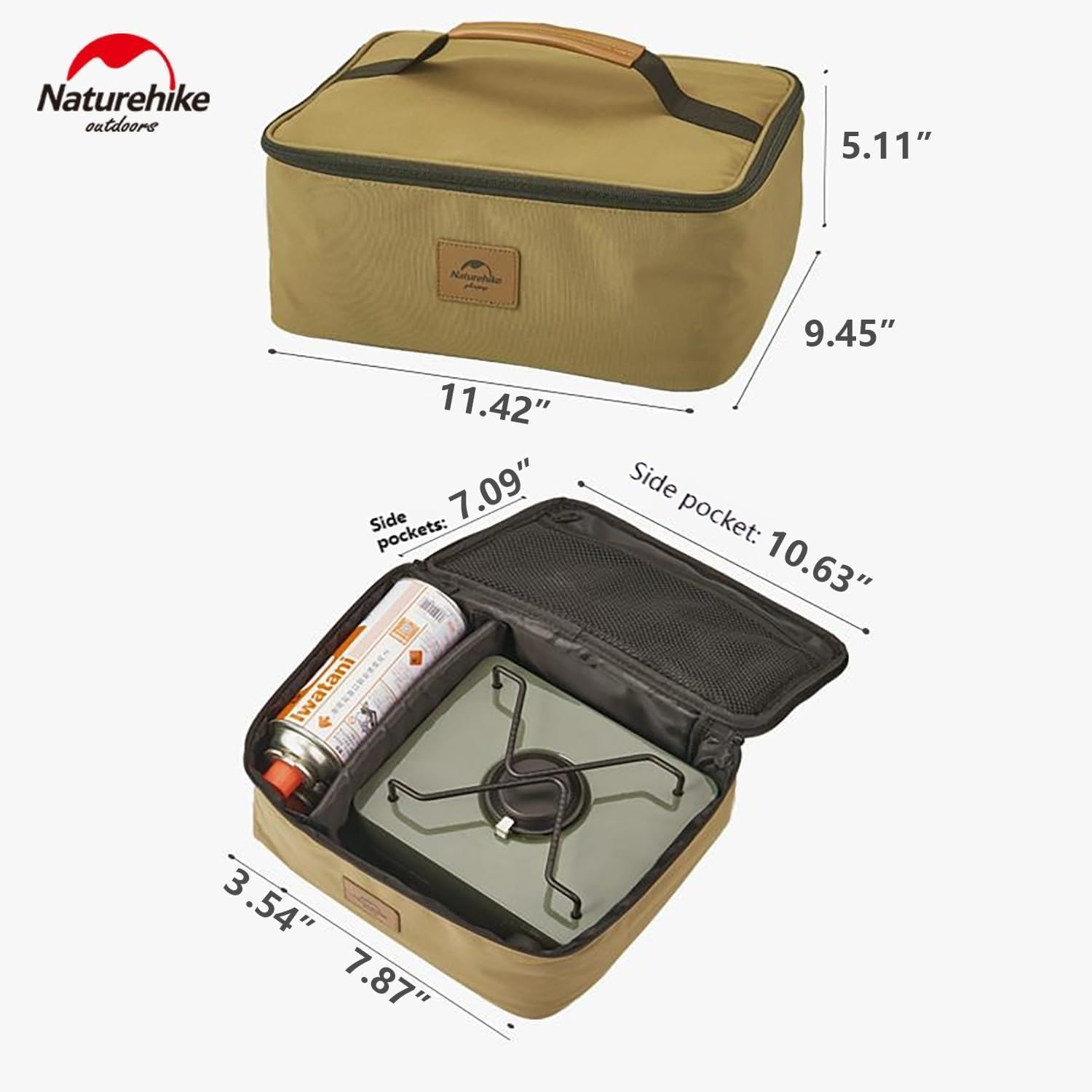 Naturehike Lightweight Cassette Camping Storage Bag, Portable Camping Cookware Organizer, Large Capacity Camp Stove Storage Bags for Outdoor image number 2