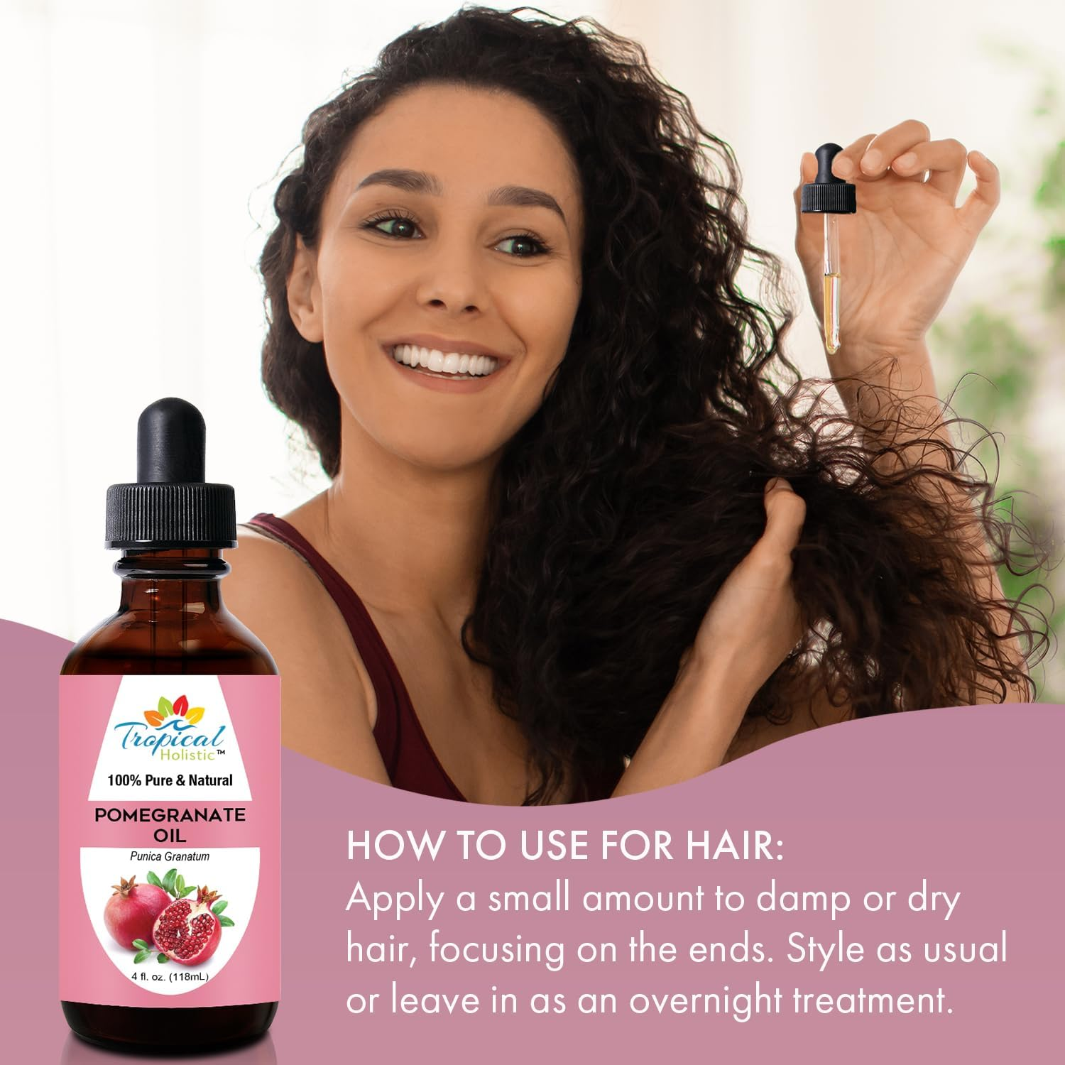 Pomegranate Seed Oil 120Ml 100% Pure Cold-Pressed Unrefined Organic 120Ml 100% Pure Cold-Pressed Unrefined Organic by Tropical Holistic image number 2