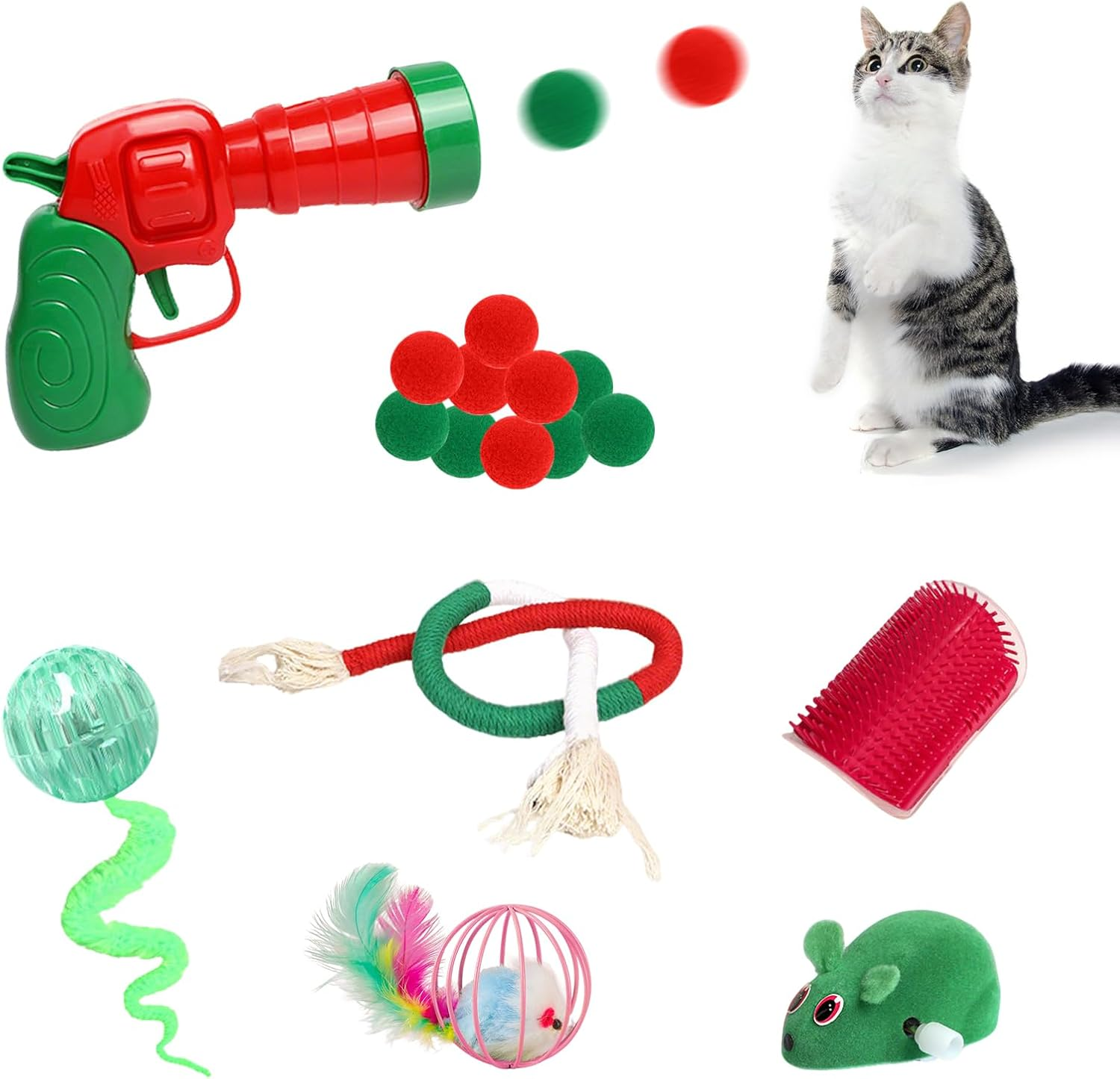 TZQFROCE Cat Toy Interactive Cat Toy Launcher Set with Multiple Accessories Cat Toy Balls Interactive Toy for Cats and Dogs image number 1