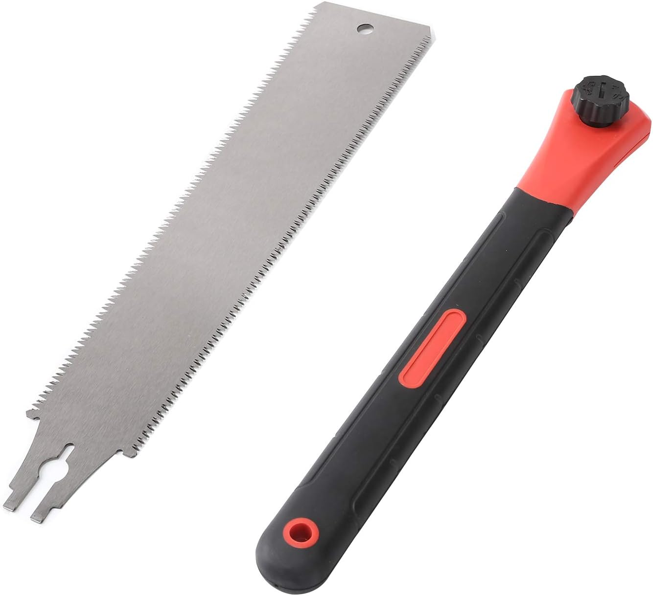 DUEBEL Japanese Fine Cut Saw, Hand Saw Ryoba Double Edge Pull Saw Interchangeable Flush Cut Saw Flexible Blade Handsaw for Woodworking (Japanese Ryoba Saw 31.8Cm)