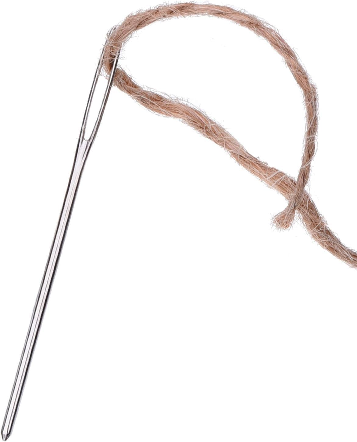 CJESLNA 12PCS Large-Eye Needles Blunt Needles Yarn Knitting Needles Sewing Crafting Knitting Weaving Stringing Tools Handmade Yarn Embroidery Thread Needle with Clear Bottle （3Size image number 5