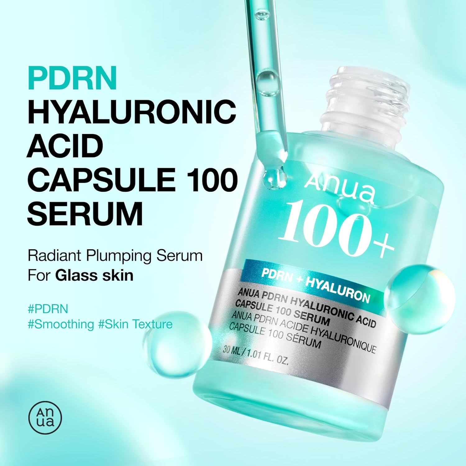 ANUA - PDRN Hyaluronic Acid Capsule 100 Serum 30Ml image number 3