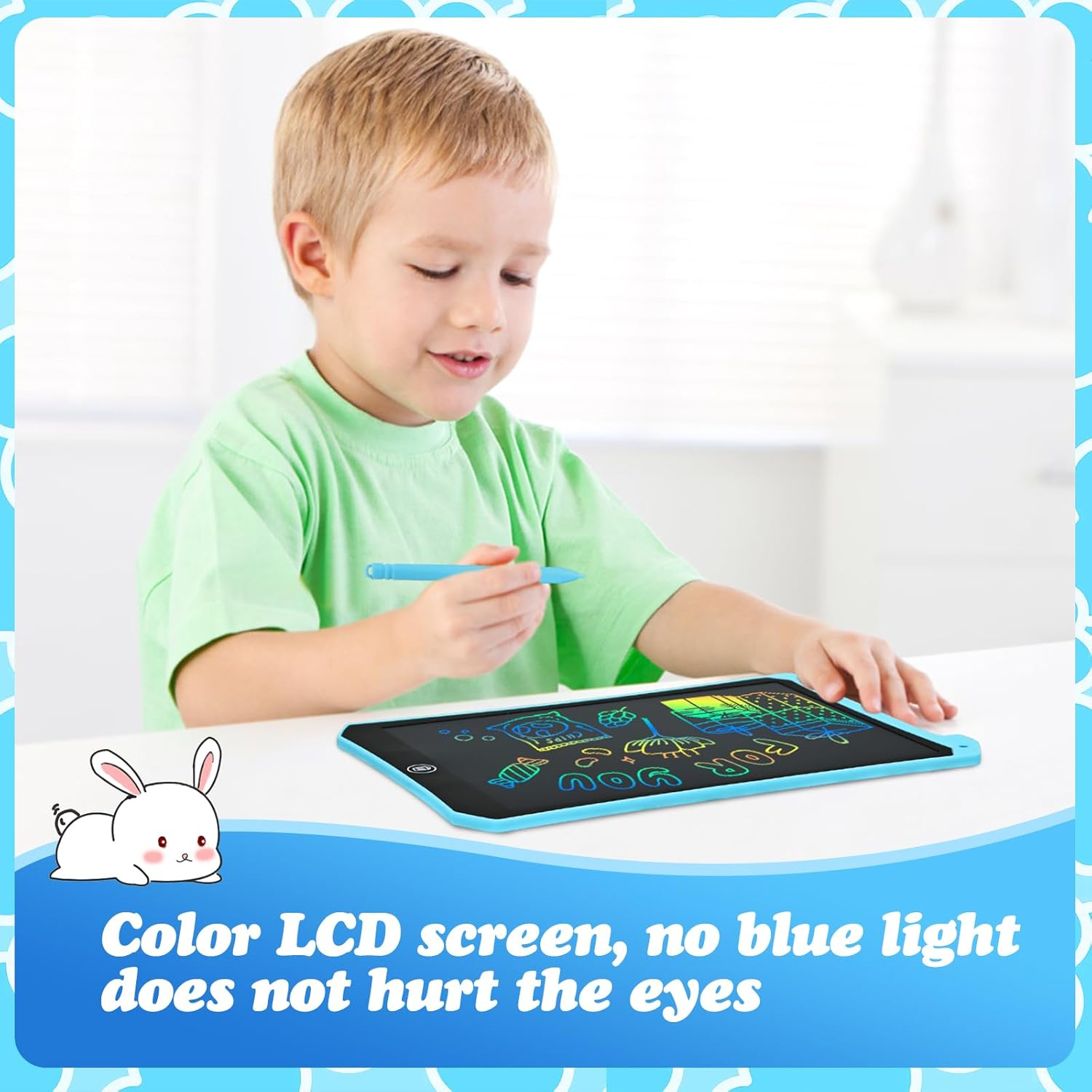 Eoocoo Kids Toys Gifts, Writing Tablet 10 Inch Doodle Board, Mess Free Colouring Book for Toddlers, Party Birthday Gifts, Toddlers Travel Essentials, Toys for Girls Boys 3 4 5 6 7 8 Years image number 4