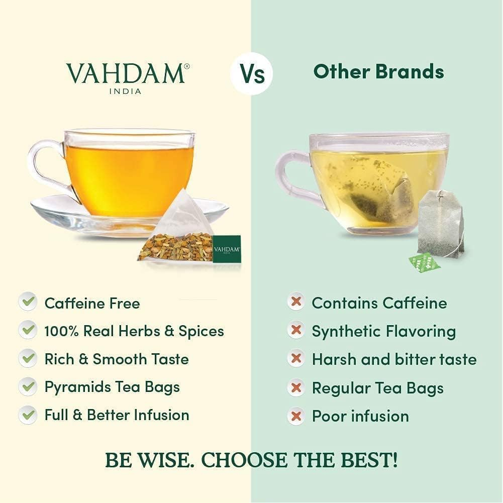 Vahdam Tumeric Ginger Tea Bags 18 Pack image number 6
