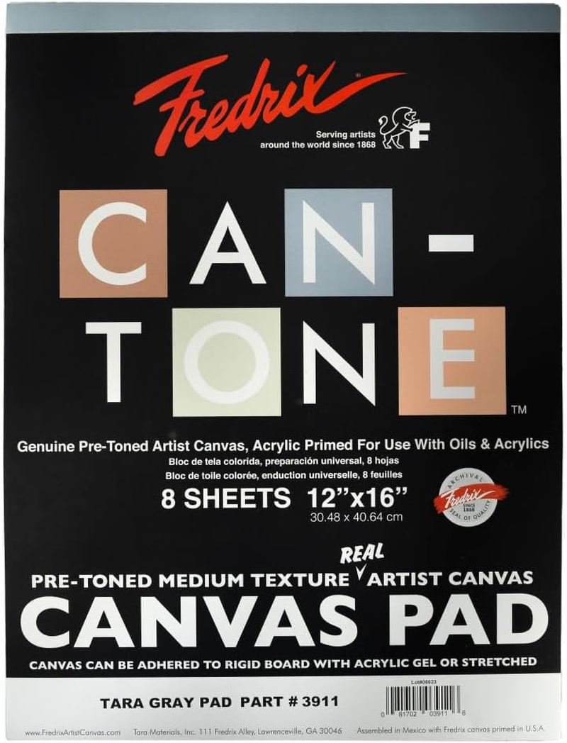 Fredrix Creative Series Pad, 12" X 16", Can-Tone Canvas