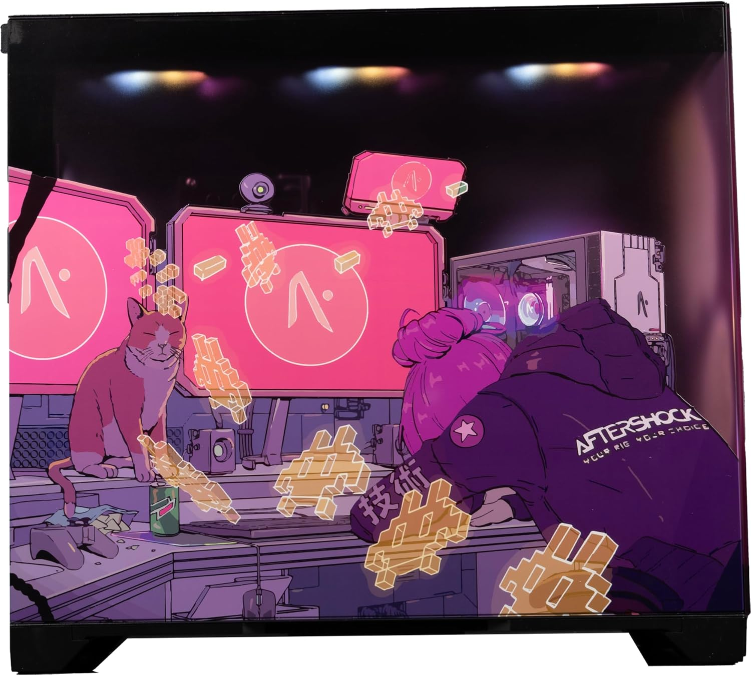 Aftershock LOFI Girl Print Gaming PC | AMD Ryzen 5 7500F | RTX 4060Ti 8GB | 32GB DDR5 | 1TB Nvme SSD | Windows 11 image number 1