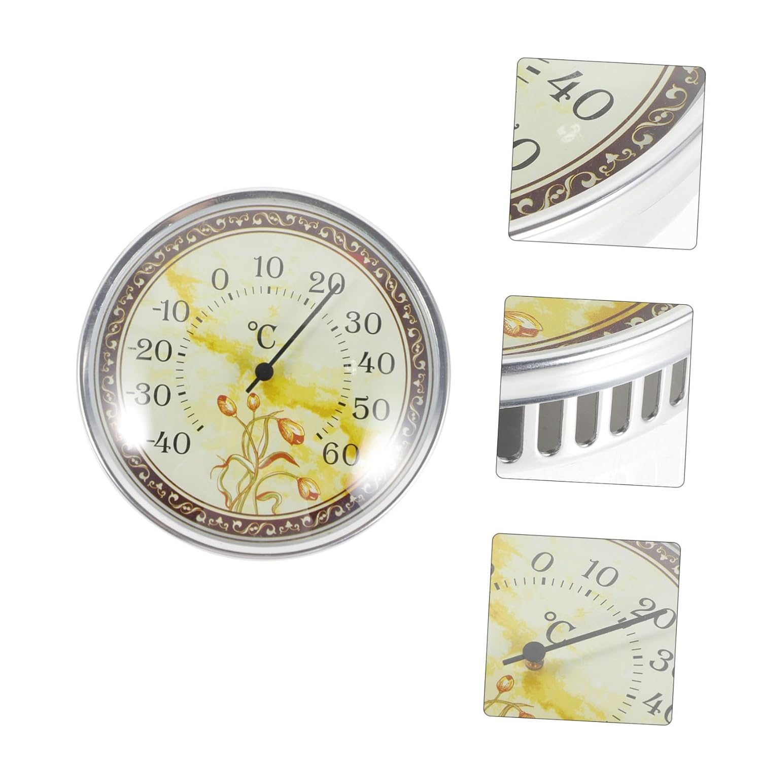 High Precision Wall-Mounted Indoor Thermometer with Tulip Design Lightweight and Temperature Gauge for Sauna Nursery and Home Use image number 3