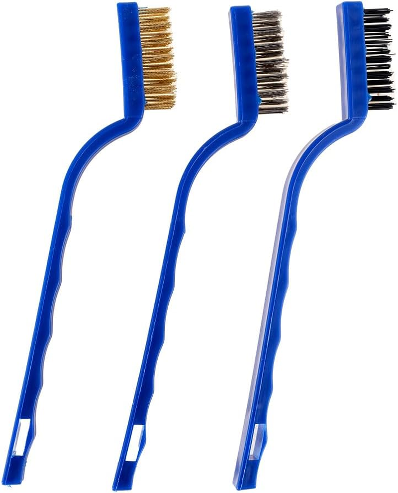 Cleaning Wire Brush Set, Blue (Pack of 3)