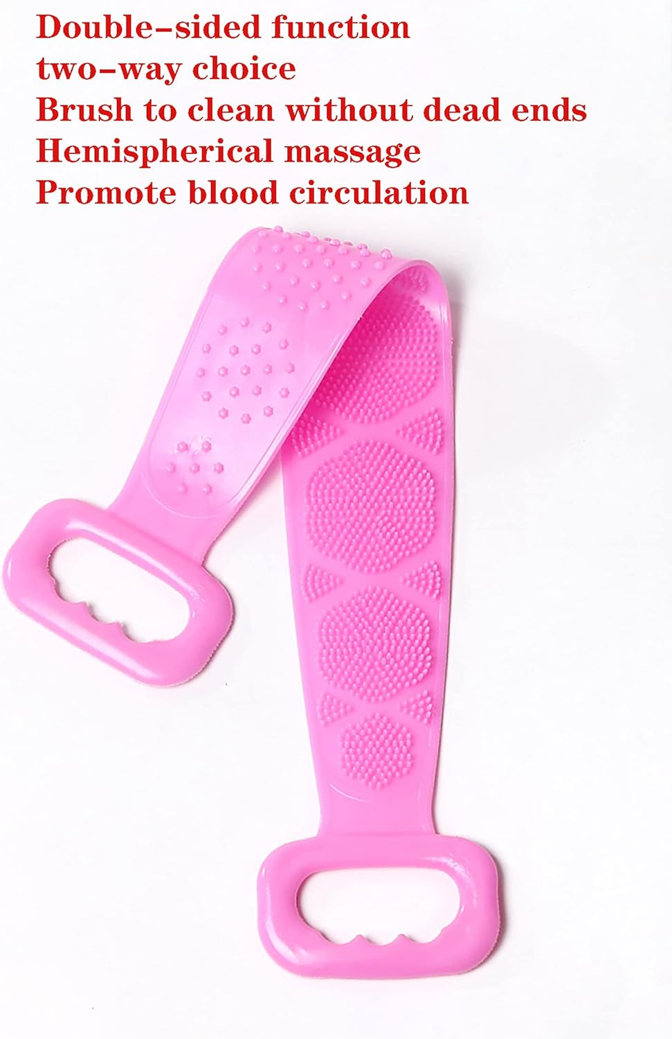 Silicone Bath Brush Exfoliating Long Silicone Body Back Frosted Brush Easy to Clean Silicone Double Back Scrub(Size:30Pcs,Color:Green) image number 2