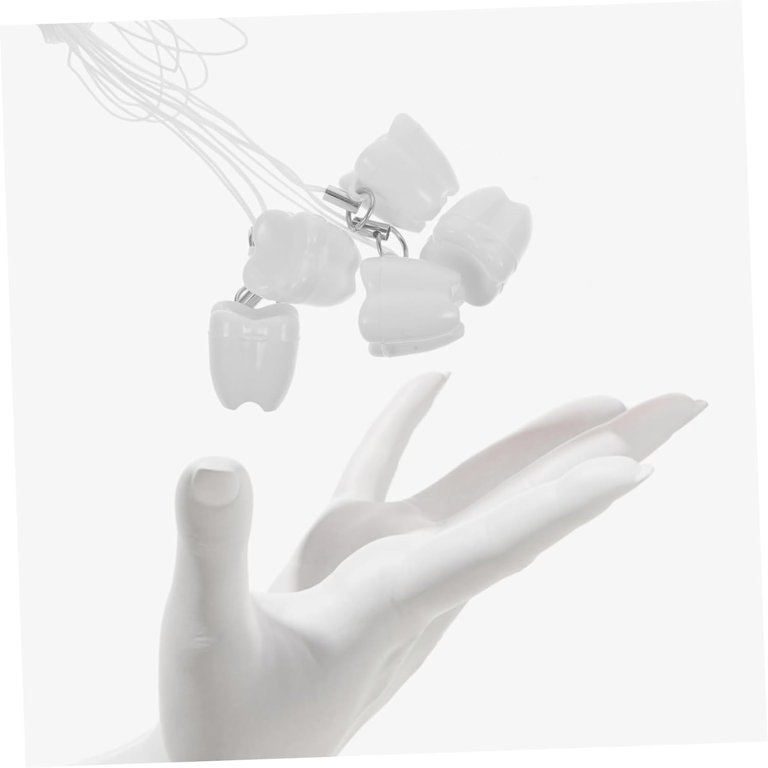 5Pcs Tooth Keepsake Box Teeth Storage Denture Case Keepsake Organizer Pp Material Newborn image number 3