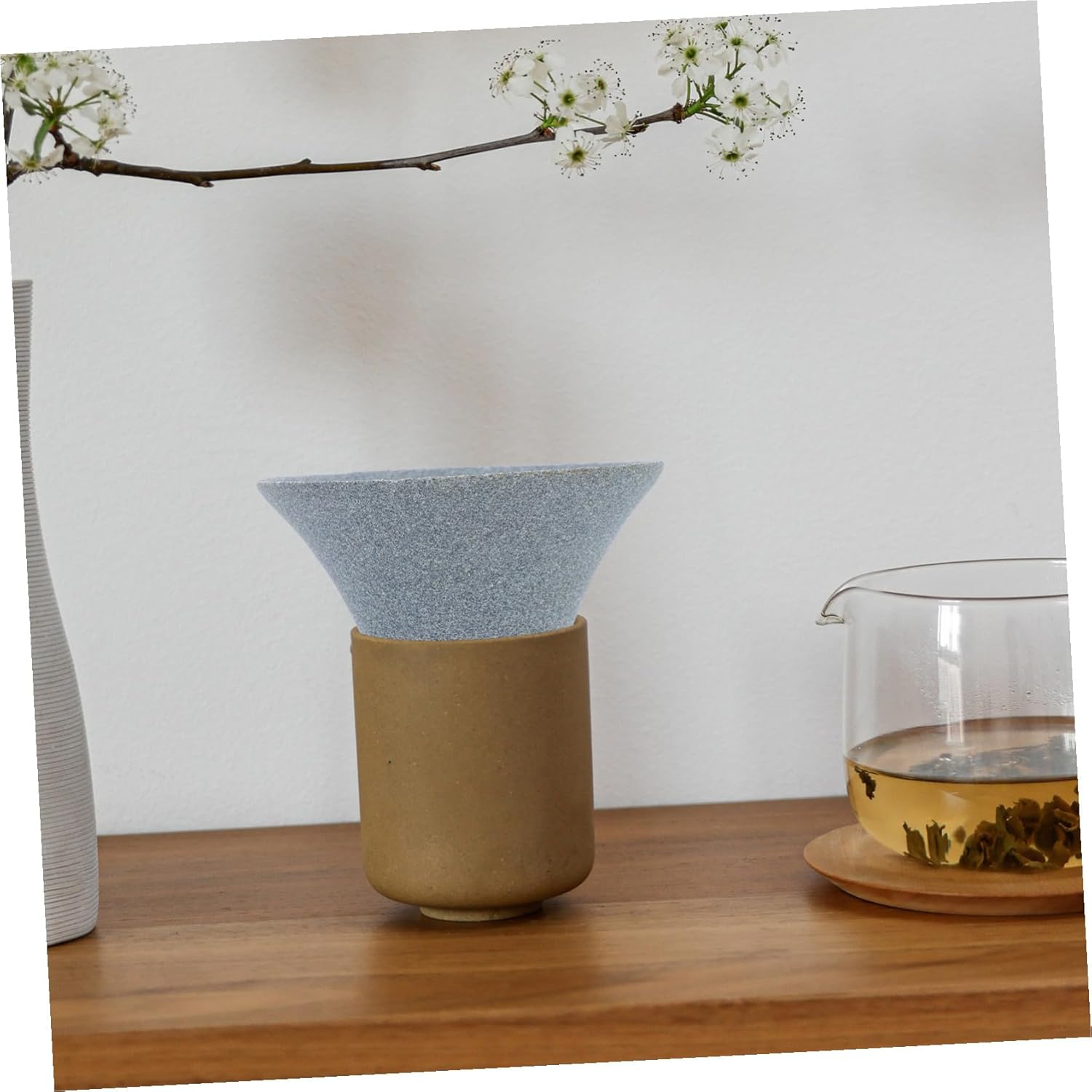 OSOLADY Ceramic Loose Tea Strainer Tea Filter Cup Coffee Filter Kitchen Tool and Coffee Brewing image number 1