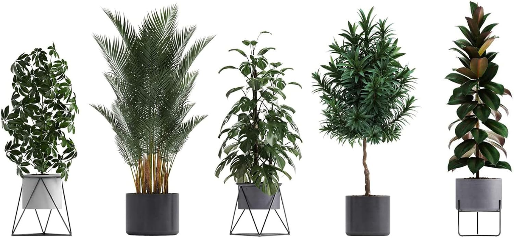 Pinenjoy Green Pot Plants Leaves Wall Decals 3D Artificial Tropical Plant Bonsai Wall Sticker 43X20Inch Removable Self-Adhesive Vinyl Pastoral Wall Murals for Bedroom Living Room Nursery Office image number 2