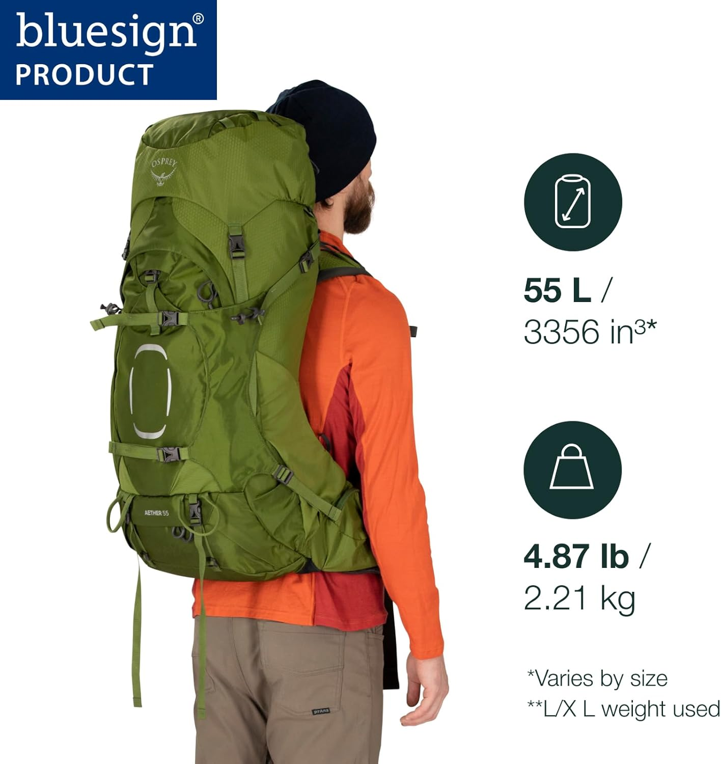 Osprey Aether 55 Men'S Backpacking Pack image number 7