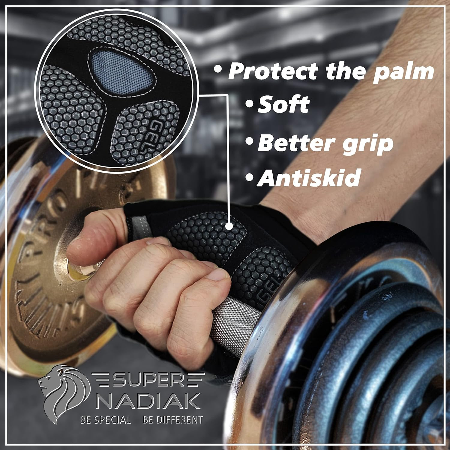 Super NADIAK&reg; Half Finger Cycling Gloves-Cycling Gloves-Bike Gloves-Bike Gloves Half Finger,Gloves City Bike, Gloves Mountain Bike,Gloves Bmx,Gloves Road Bike image number 6