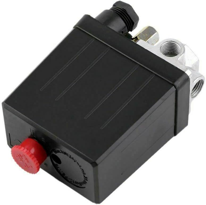 LEDON 90-120 PSI Air Compressor Pressure Switch Control Valve Heavy Duty - Black - Automatic Operation, Durable Copper Connector - ON/OFF Switch Knob, Easy to Install - Air Compressor Switch image number 2