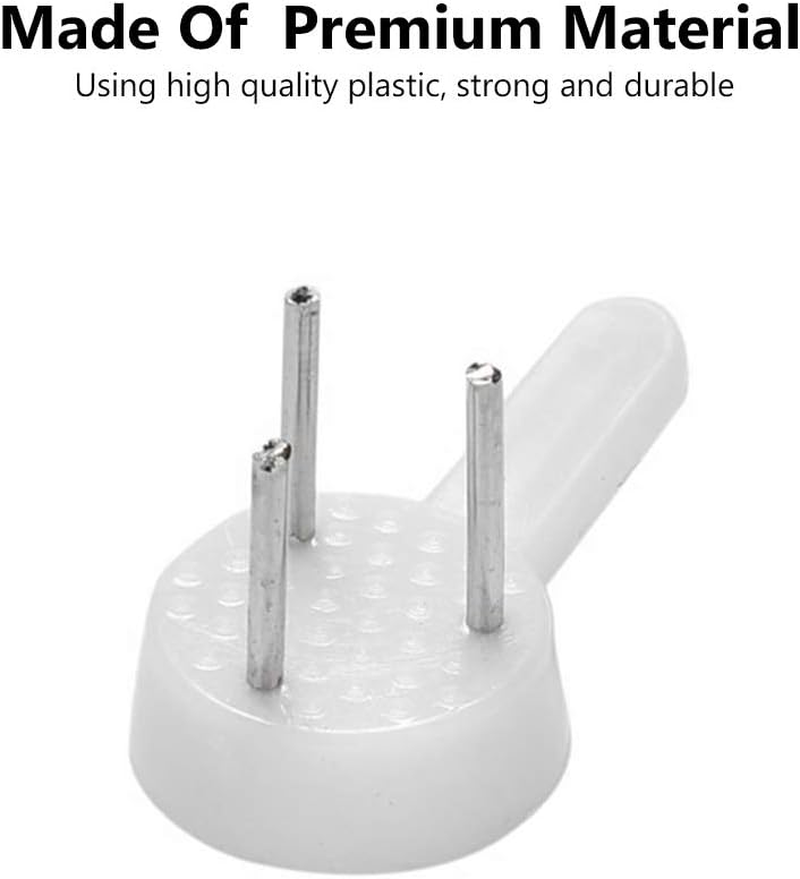 Luckycivia 120Pcs Plastic Photo Frame Nail, Hardwall Hanger Uses for Hardware, Plastic Invisible Traceless Hardwall Picture Hook, Non-Mark Wall Hook Hanger for Photo Painting (White) image number 1