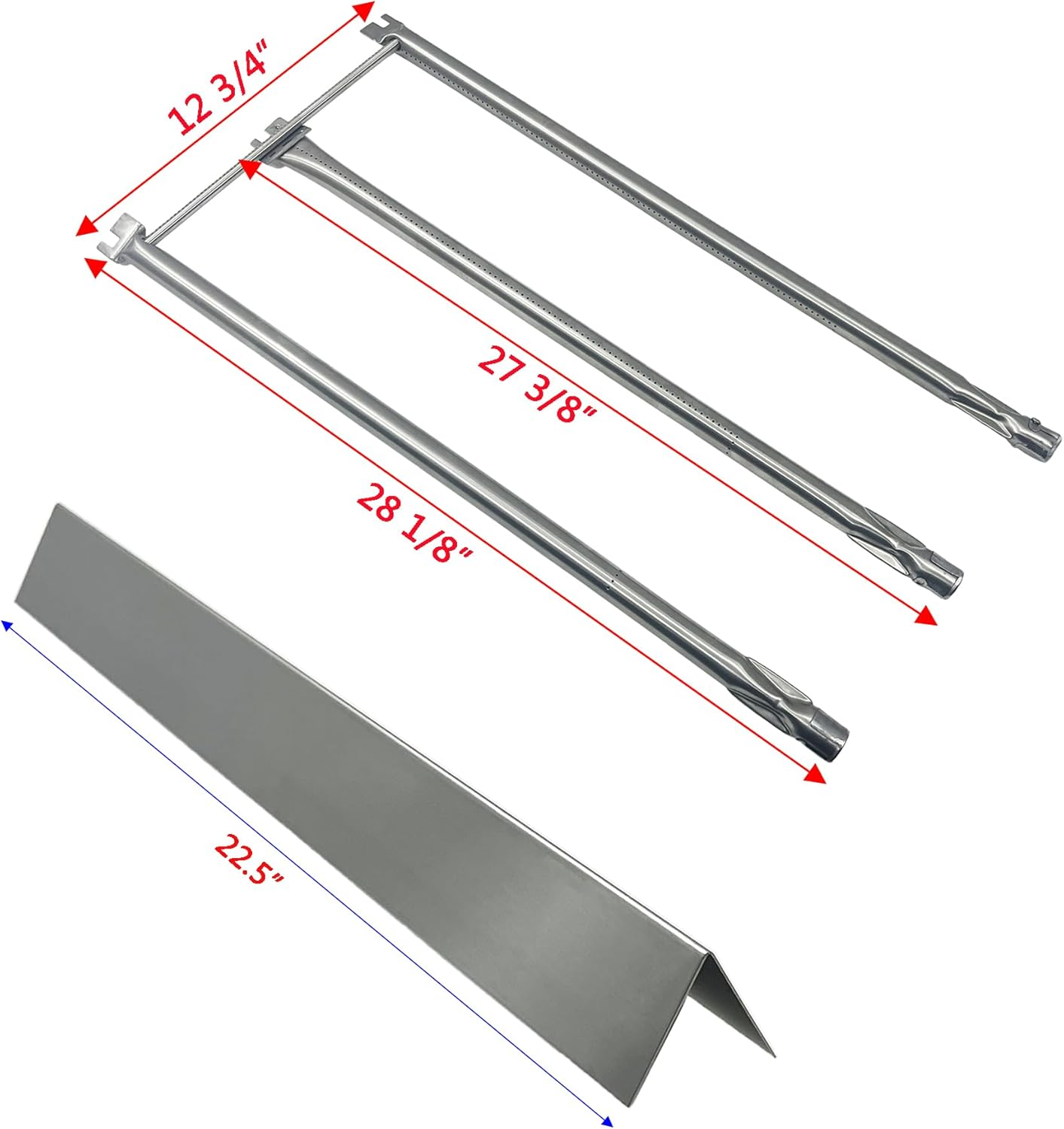 Direct Store Parts Kit DG230 Replacement Weber Genesis Silver/Gold B&C Spirit 700 Grill Burner & Heat Plate (SS Burner + SS Heat Plates) image number 6